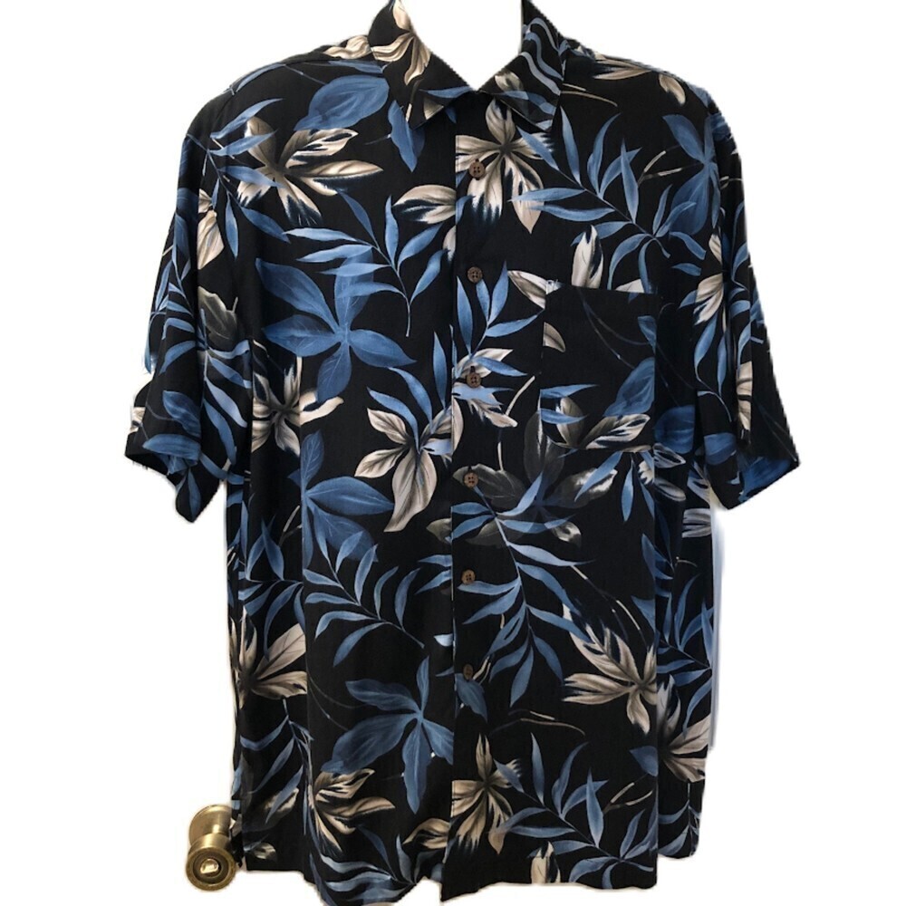 Vintage Havana Jack's Cafe Hawaiian Tropical Men's Casual Shirt Large